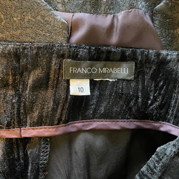 Franco Mirabelli pant suit. Jet black , metallic thread & Velvet pants. Size 10 - Picture 7 of 11